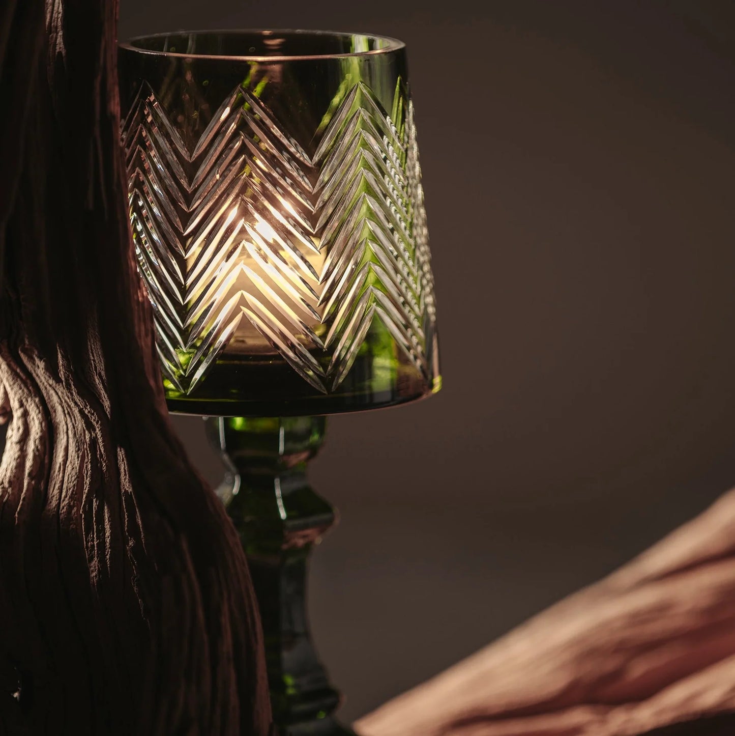 EDG Enzo De Gasperi Portacandela Abat Jour H23 cm Verde