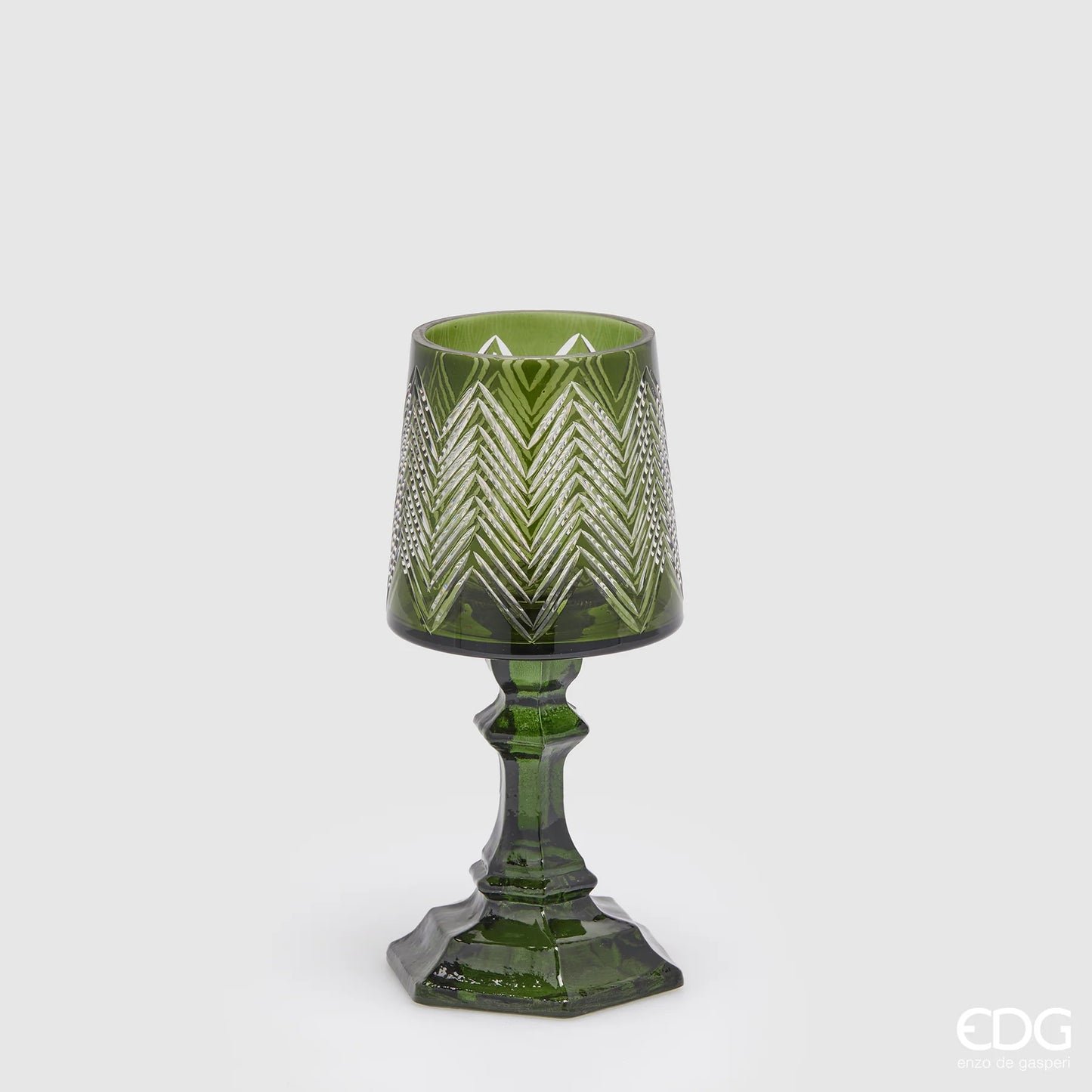EDG Enzo De Gasperi Portacandela Abat Jour H23 cm Verde