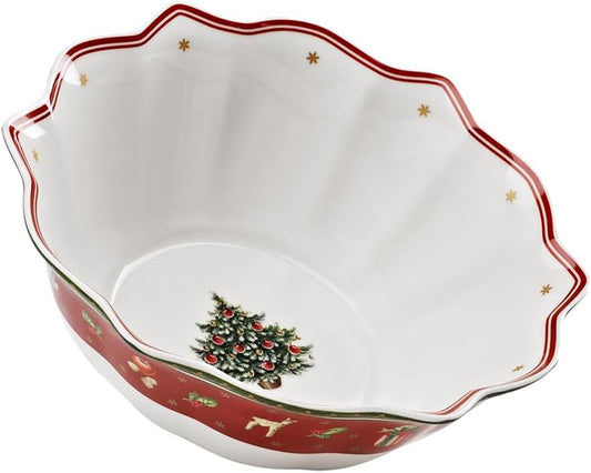 Villeroy & Boch, Toy's Delight Insalatiera/ Ciotola Da Portata Rosso e Bianco, Adatto Per Microonde, Scodella, Ciotola Per Zuppa, Ceramica, Stoviglie, Porcellana Premium 2,8 l