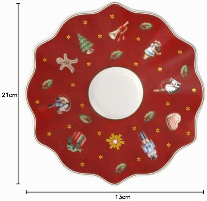 Villeroy & Boch Toy's Delight Piattino Tazza Espresso, Bianco/Multicolore