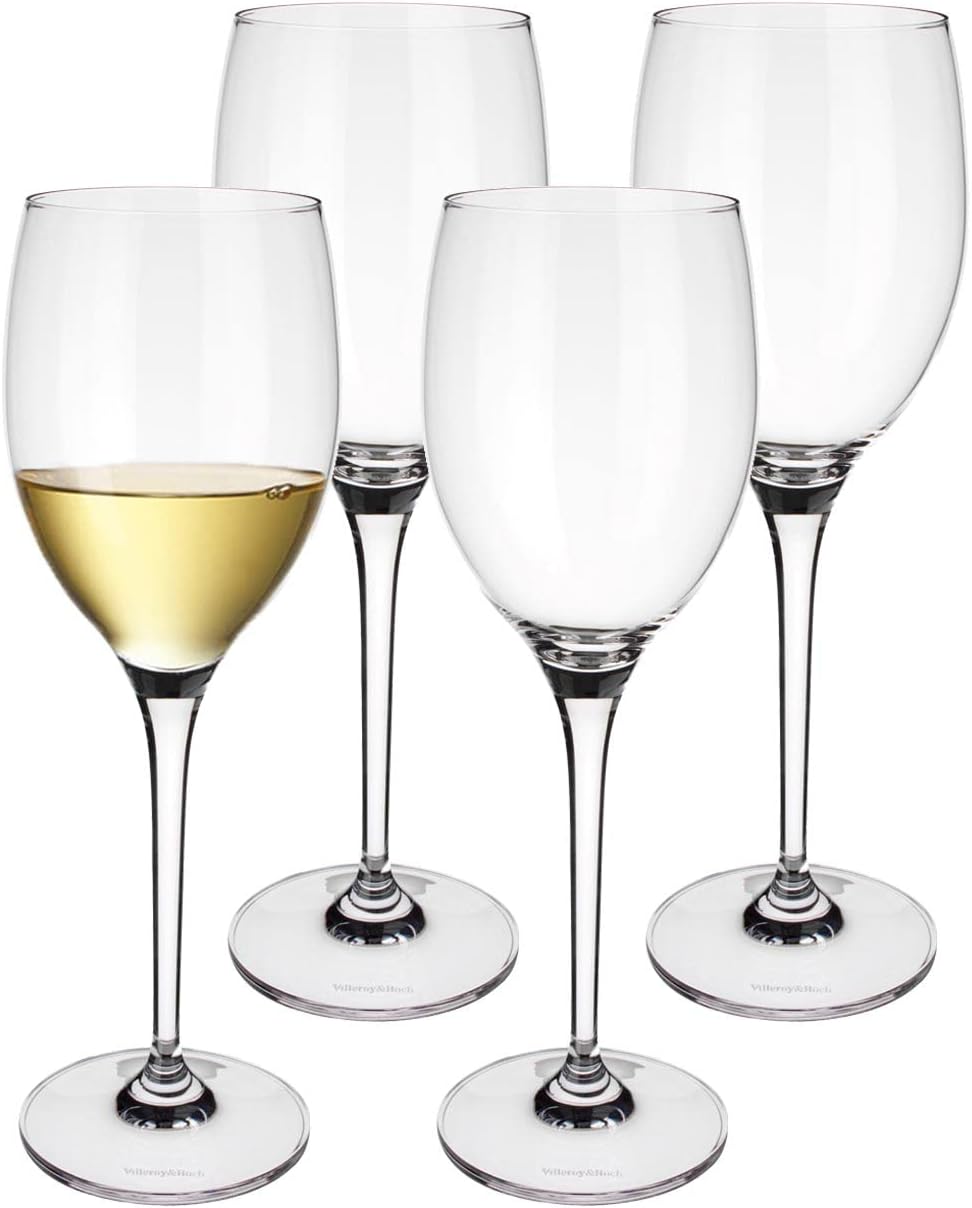 Villeroy und Boch Maxima - Set di 4 calici da vino bianco, 365 ml, 24 cm, trasparenti e lavabili in lavastoviglie