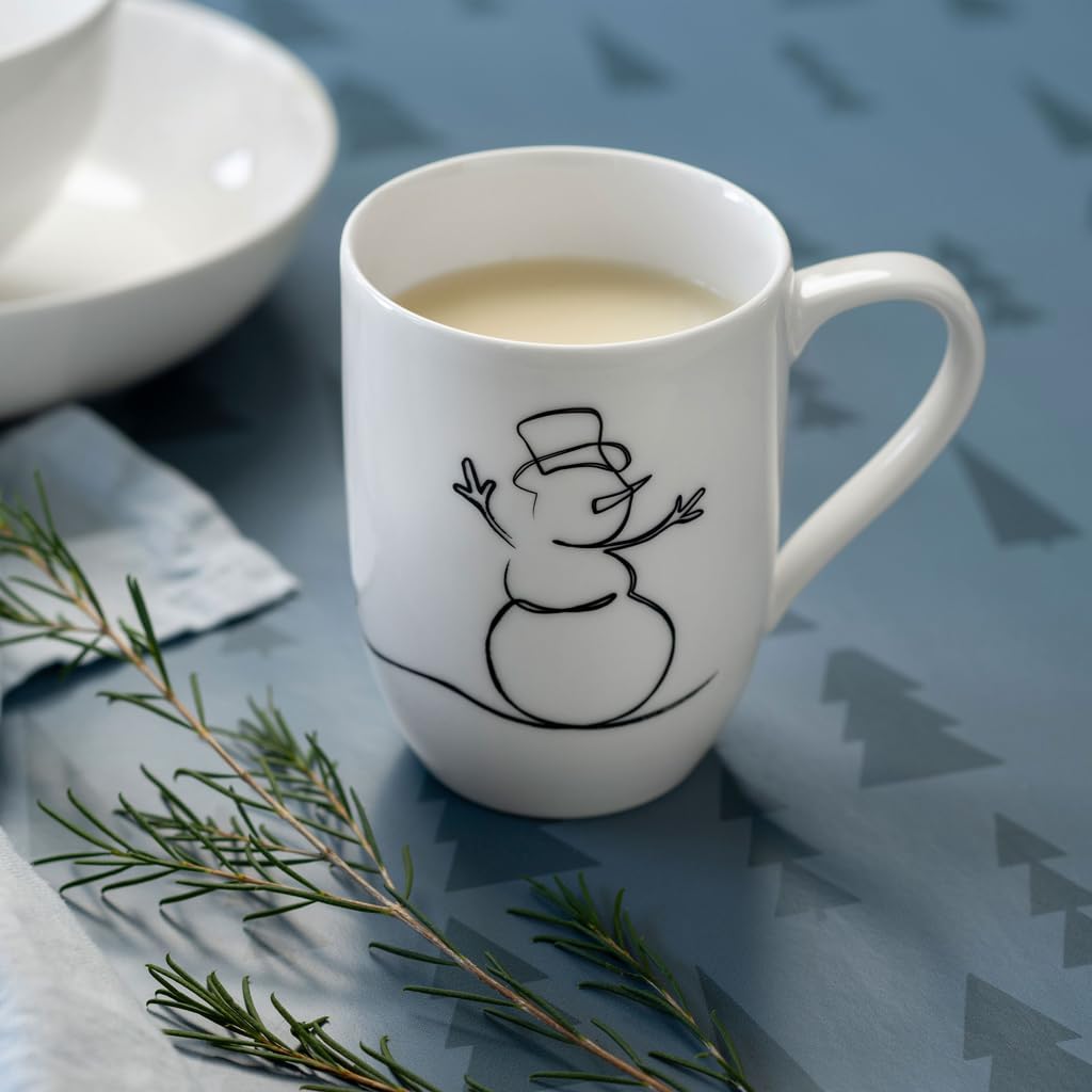 Villeroy & Boch - Statement Lines tazza con manico, XMAS, 280ml, porcellana Premium, bianco