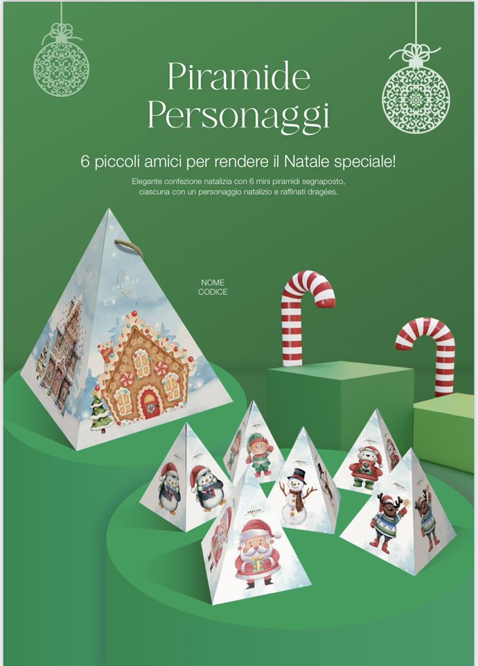 OREFICE - Mega Piramide Paesaggio Contenete 6 Piramidi Piccole - 200g