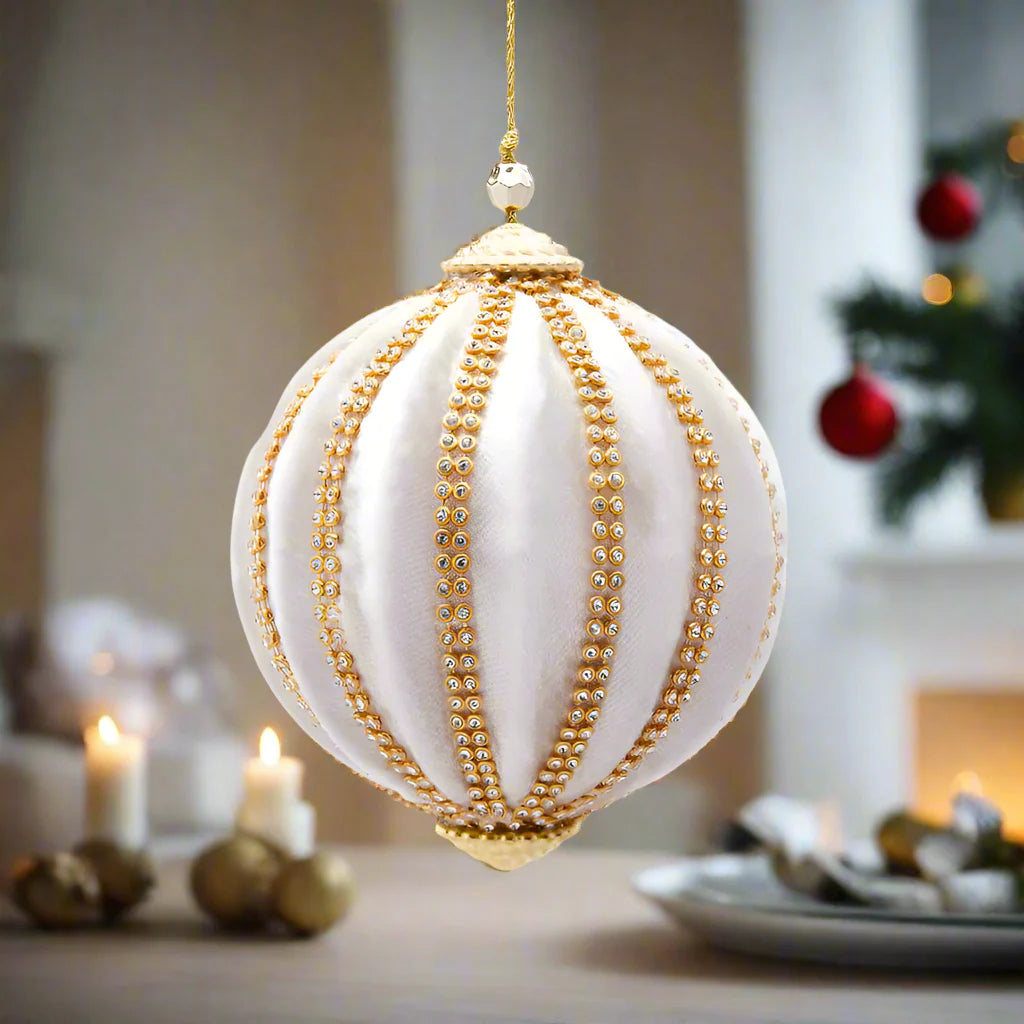 EDG Palla Spicchi velluto bianco