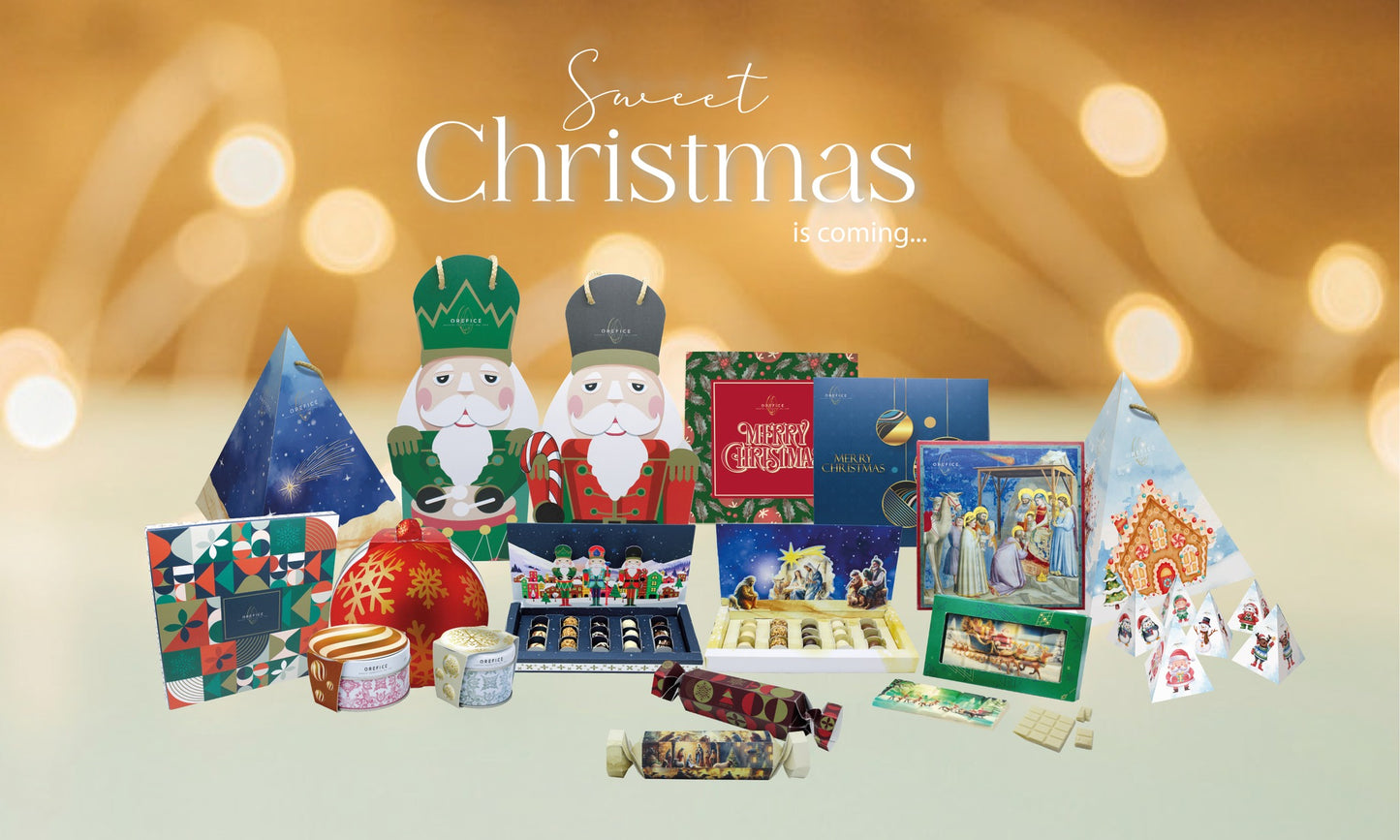 OREFICE Box Natalizia Con Deliziosi Cioccolatini Assortiti Tra Nudi E Bacetti 200Gr