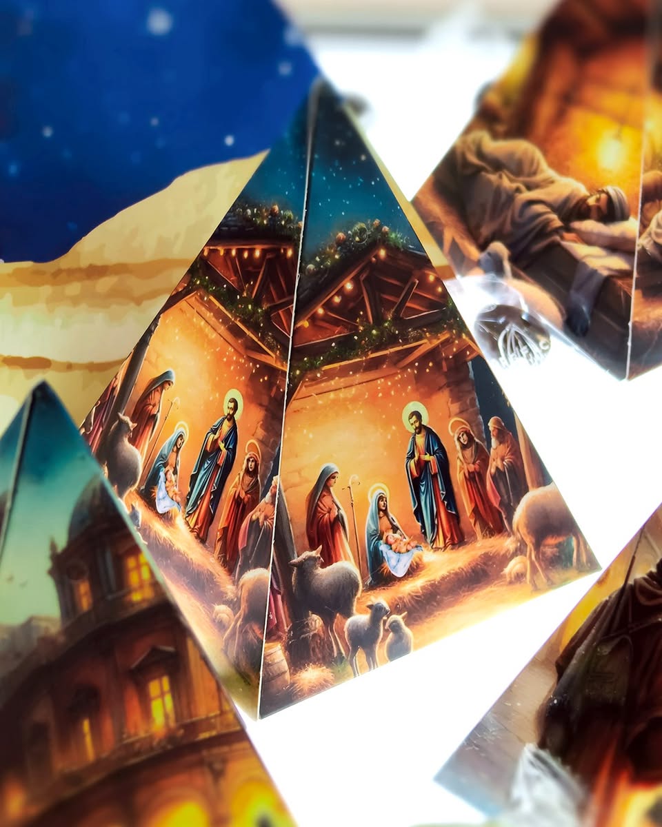 OREFICE - Mega Piramide Natività Contenete 6 Piramidi Piccole - 200g