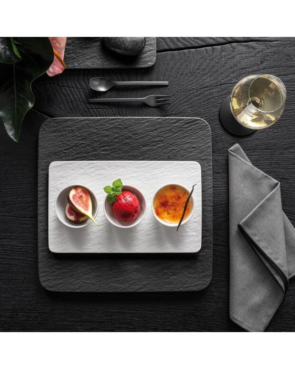 Manufacture Rock Blanc set di coppette per salse, bianco, 4 pezzi Villeroy & Boch