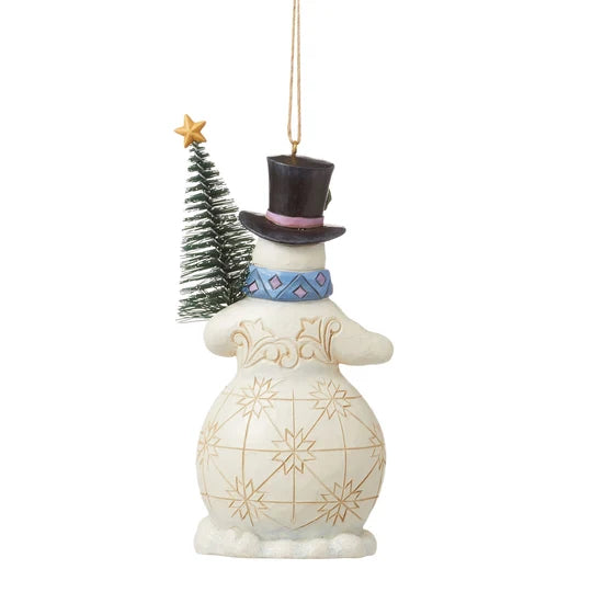 Enesco Addobbo "Pupazzo di neve" con albero di Natale - Heartwood Creek Disney Tradition