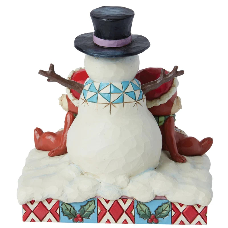 Disney Tradition Enesco Cip e Ciop con il pupazzo di neve