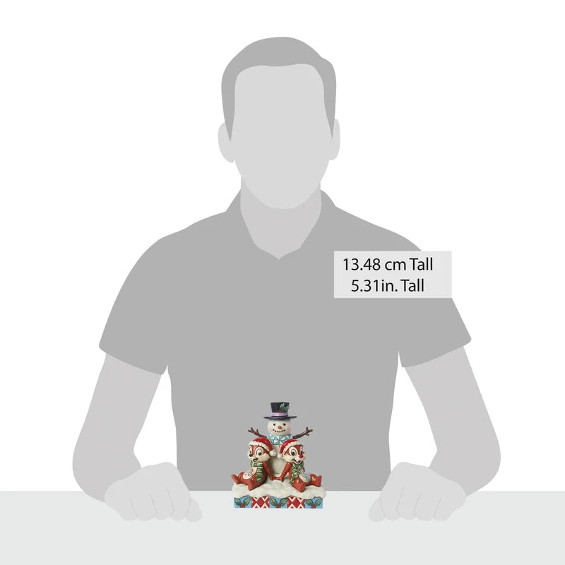 Disney Tradition Enesco Cip e Ciop con il pupazzo di neve