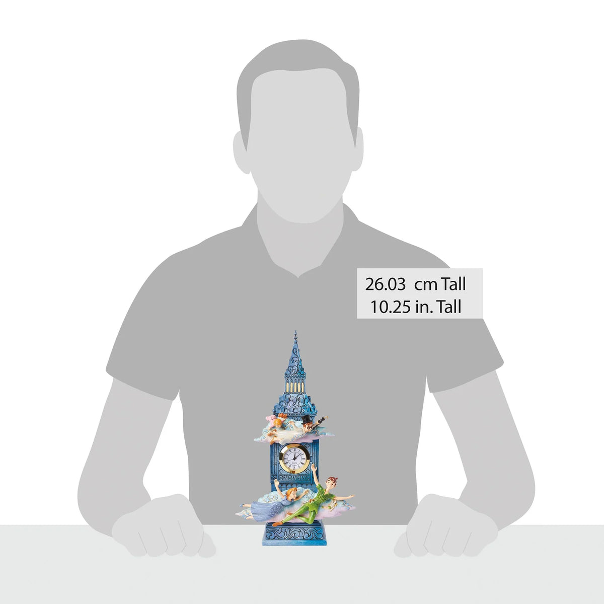 Statuetta con orologio di Peter Pan - Disney Traditions