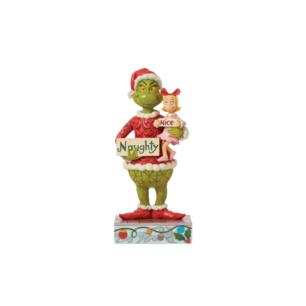 ENESCO Grinch e di Cindy Lou con cartello - Grinch by Jim Shore
