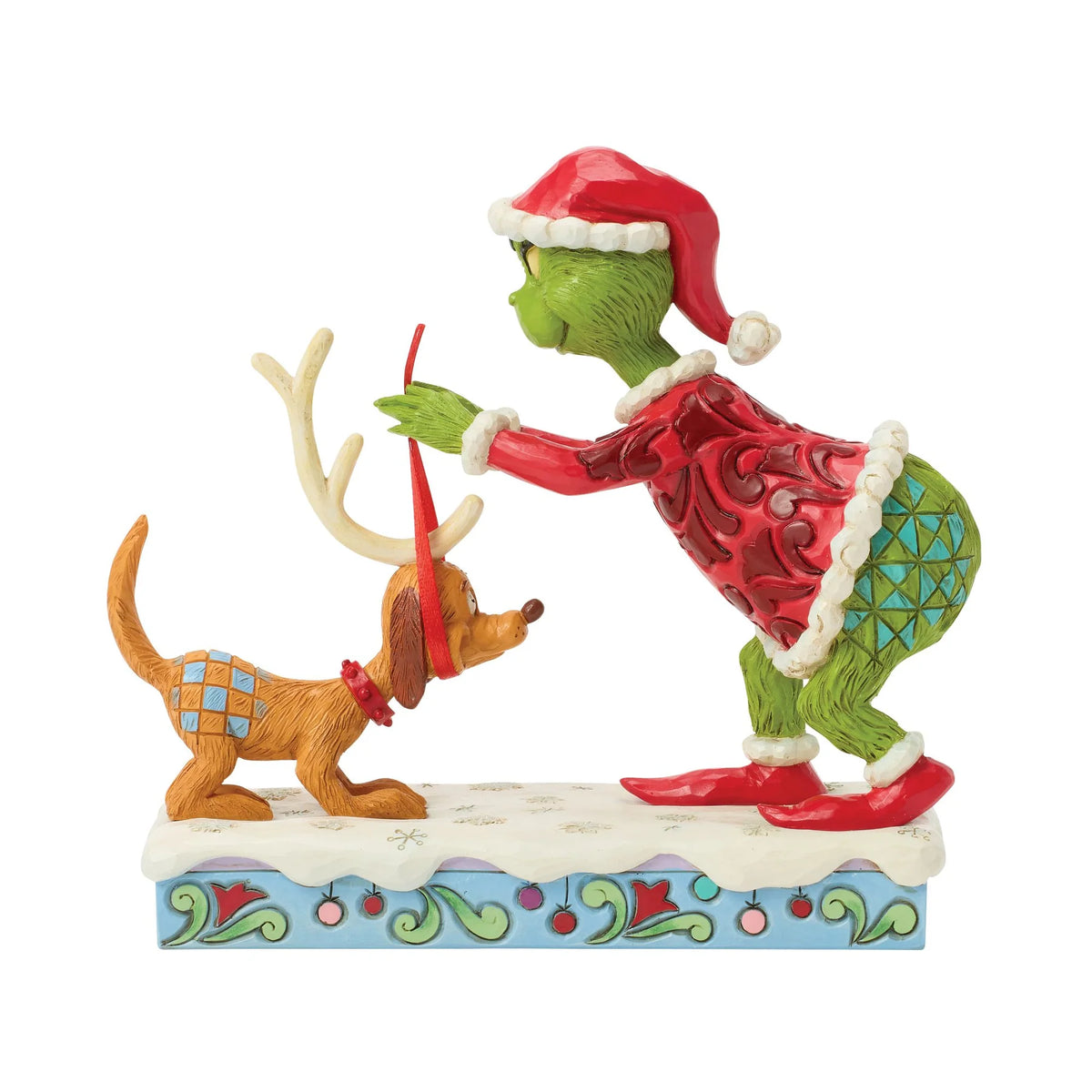 Disney Traditions ENESCO Grinch che lega le corna Max Fig