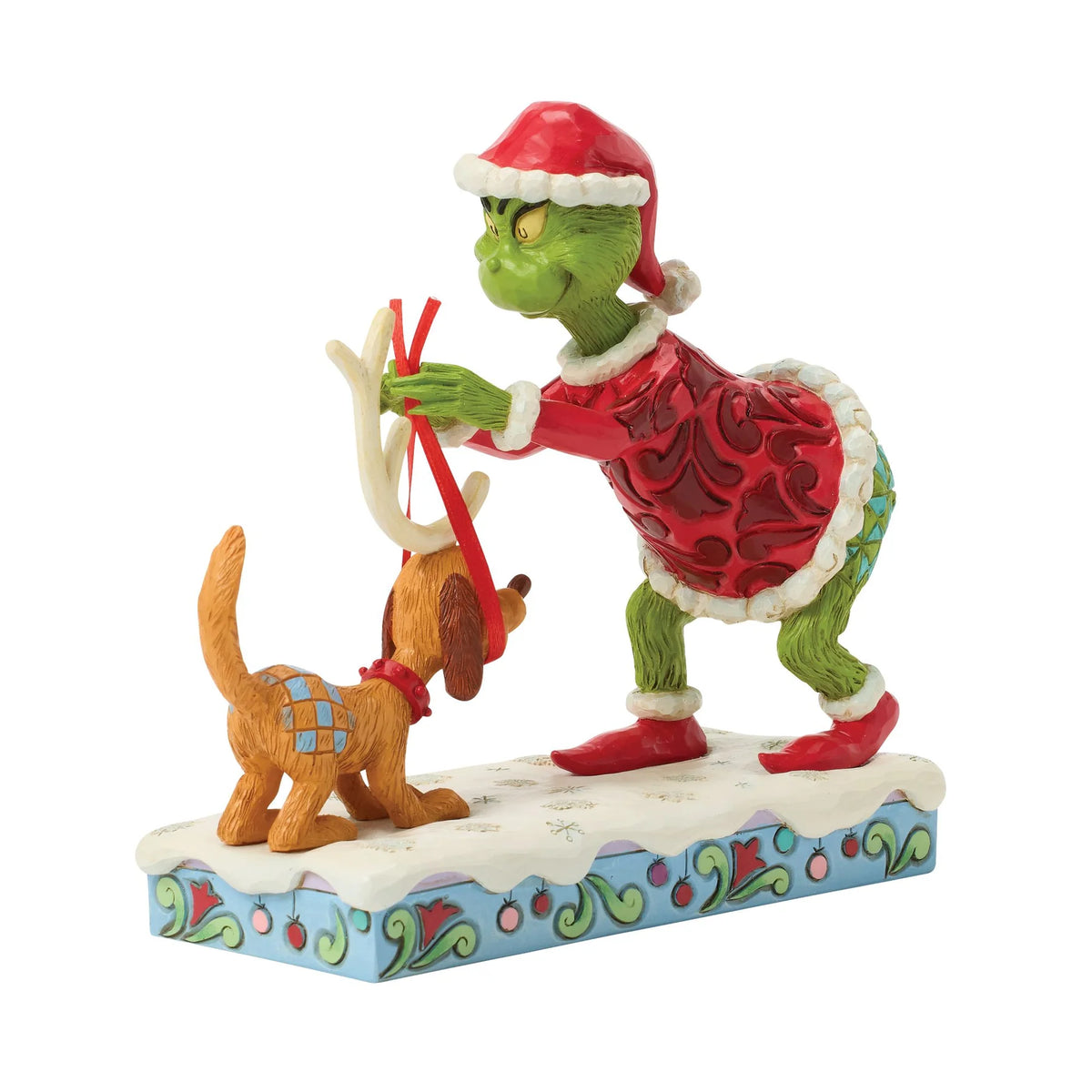 Disney Traditions ENESCO Grinch che lega le corna Max Fig