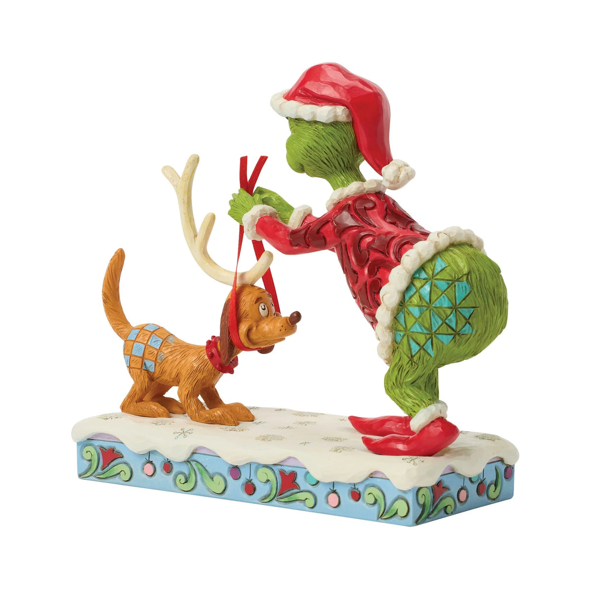 Disney Traditions ENESCO Grinch che lega le corna Max Fig