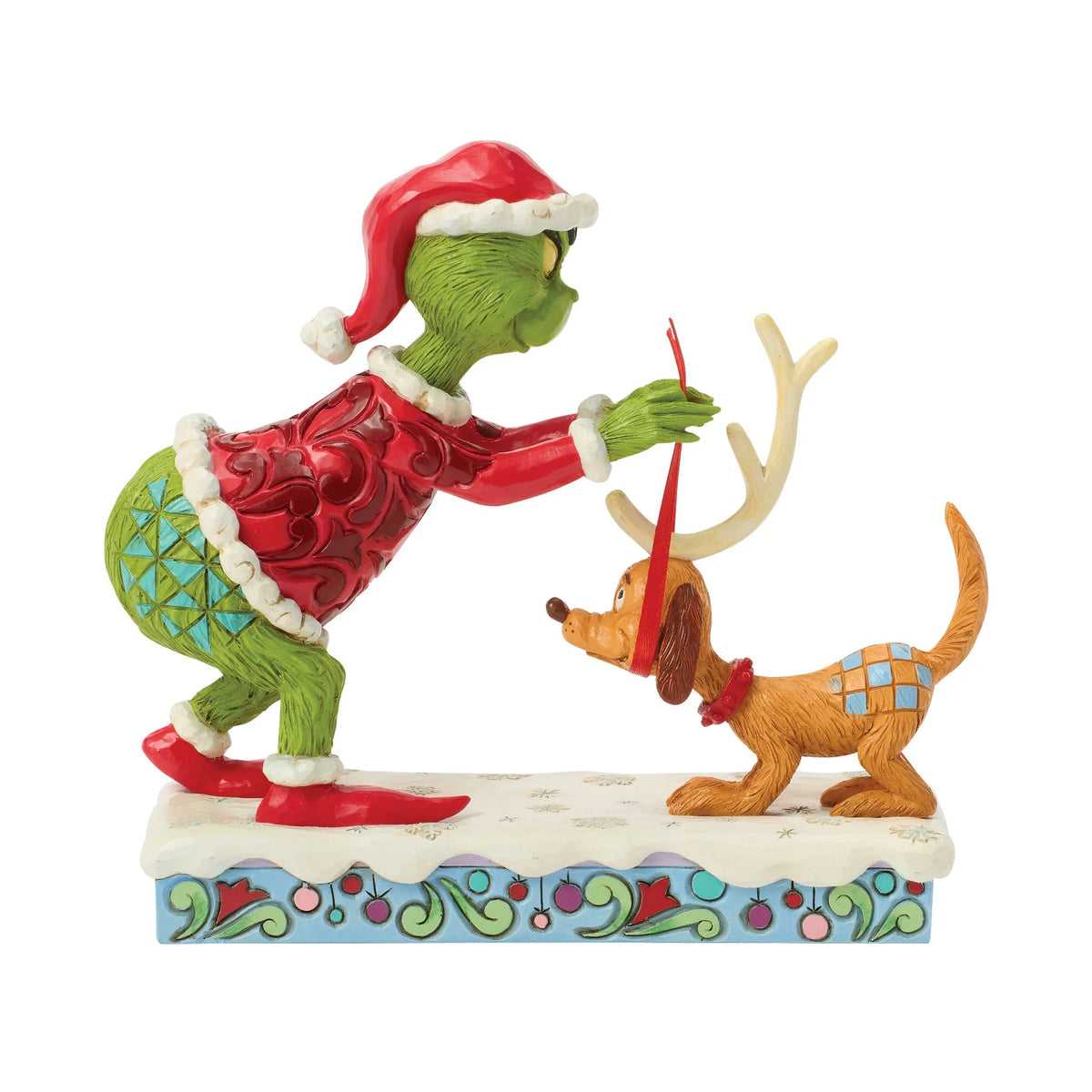 Disney Traditions ENESCO Grinch che lega le corna Max Fig
