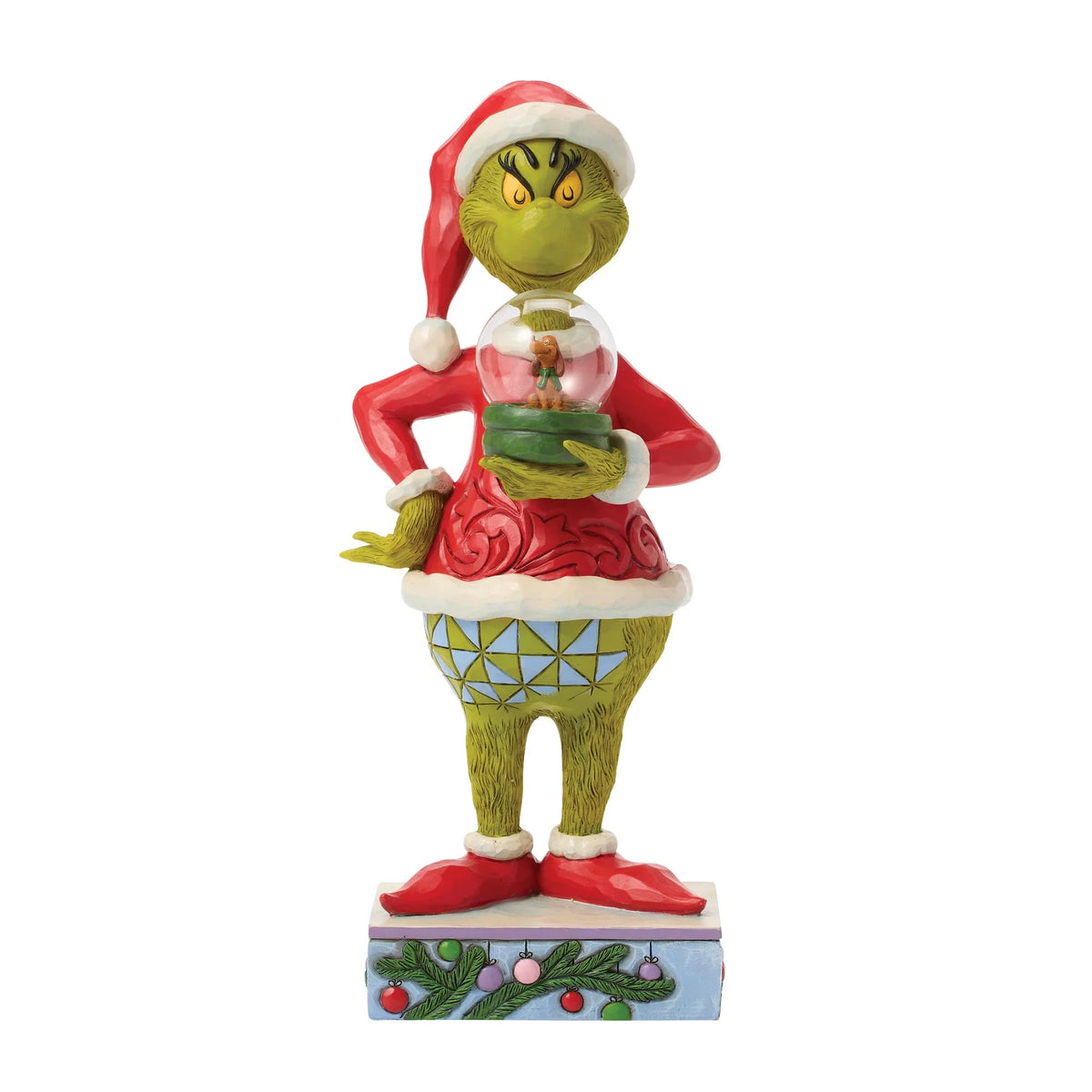 Disney Traditions ENESCO Il Grinch che tiene la cupola con Max