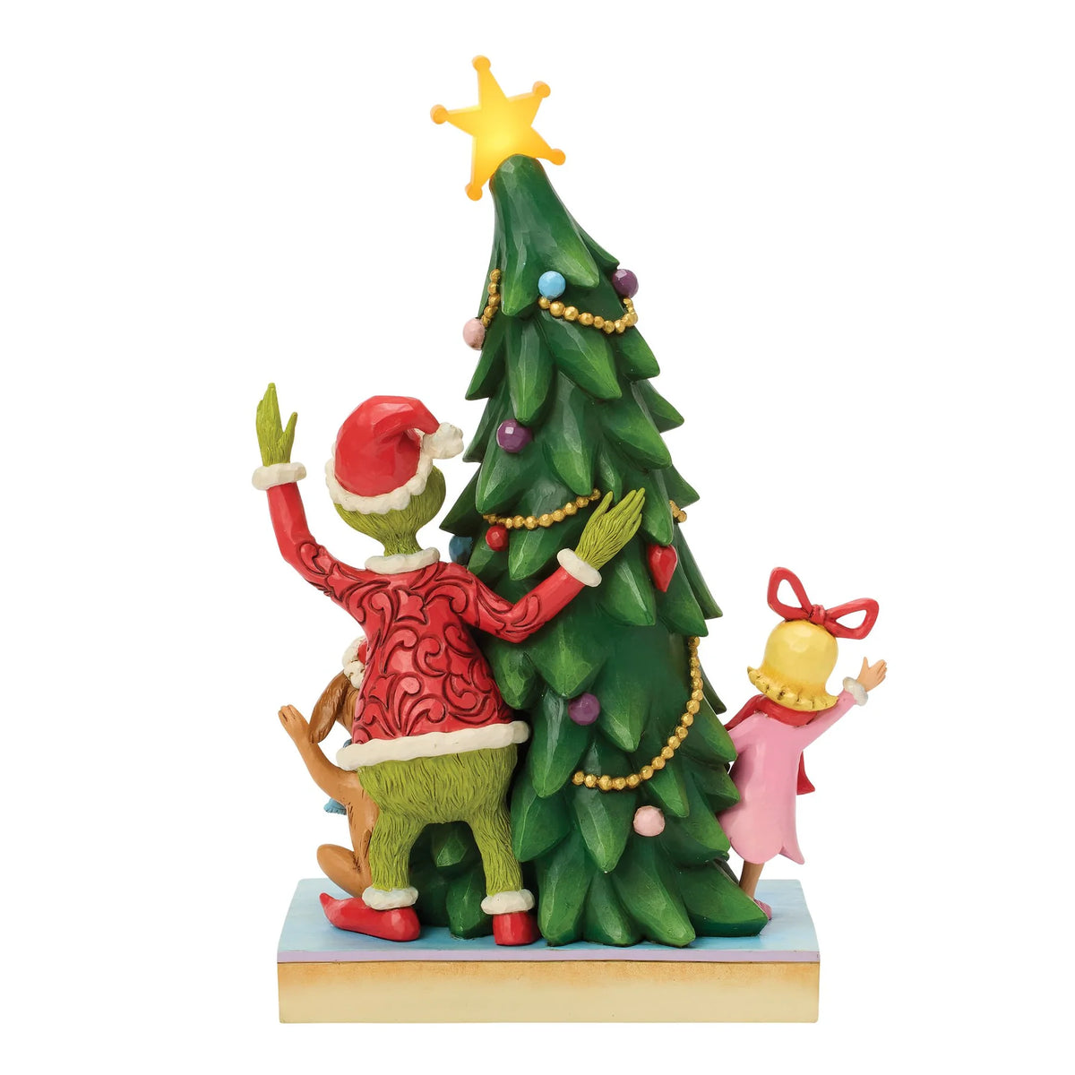 Disney Traditions ENESCO Grinch, Cindy, Max che sbircia