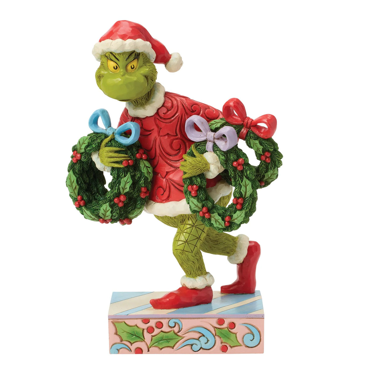 Disney Traditions ENESCO Il Grinch con diverse ghirlande