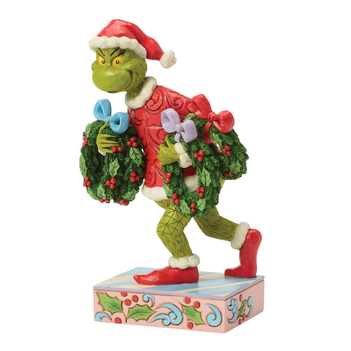 Disney Traditions ENESCO Il Grinch con diverse ghirlande
