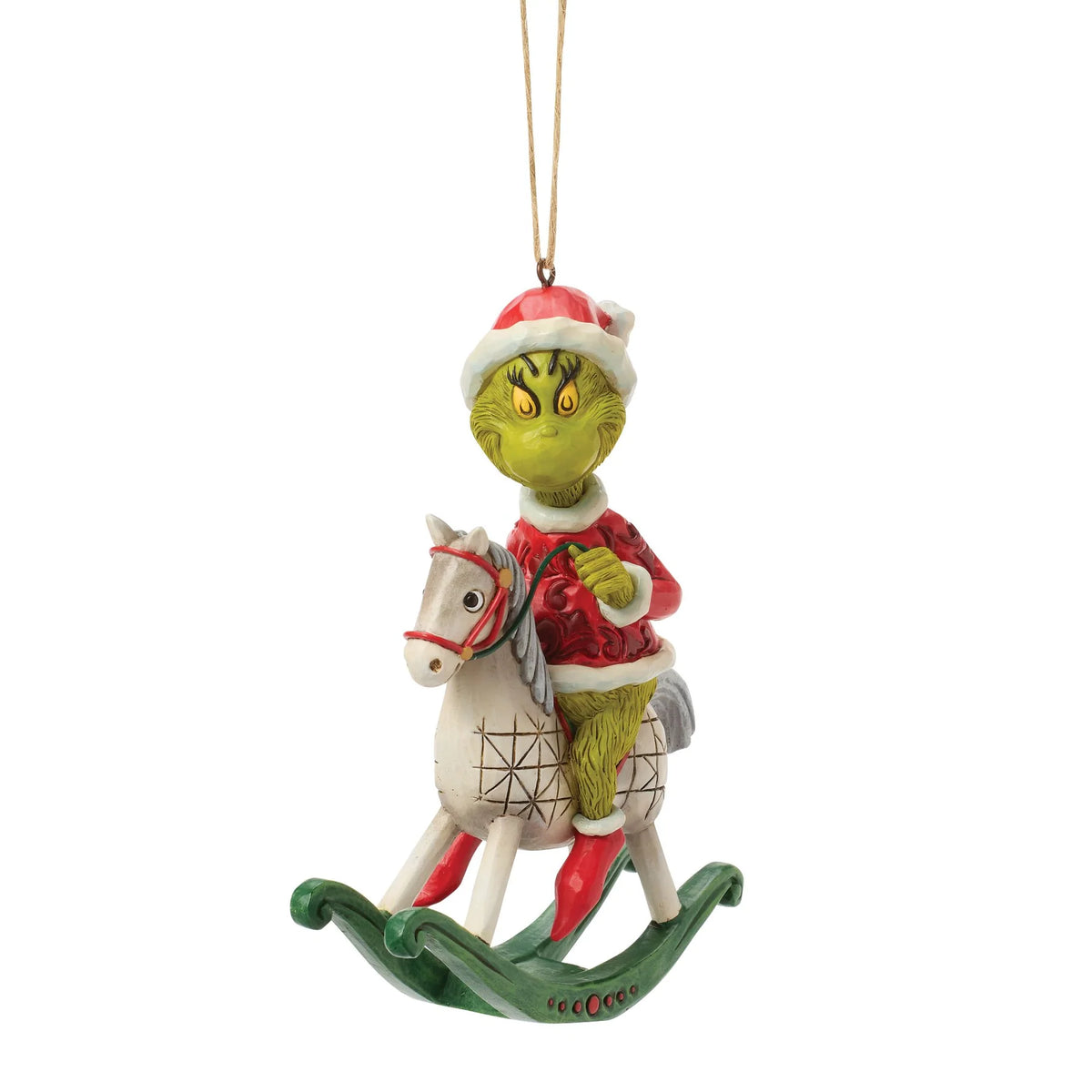 Disney Traditions ENESCO Il Grinch sul cavallo a dondolo Orn
