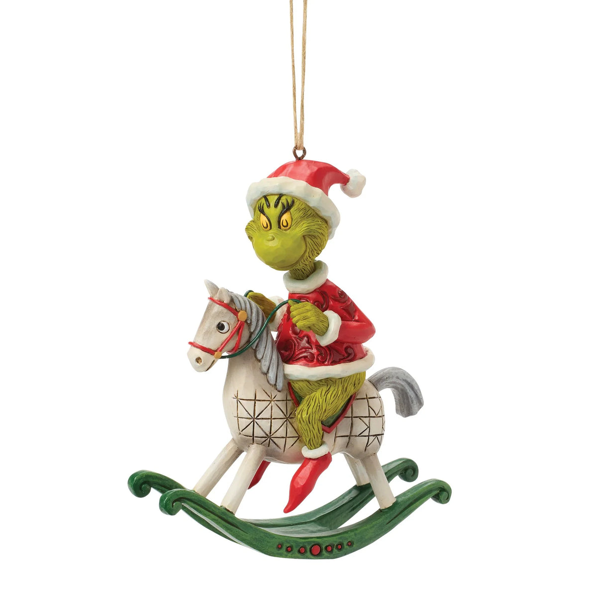 Disney Traditions ENESCO Il Grinch sul cavallo a dondolo Orn