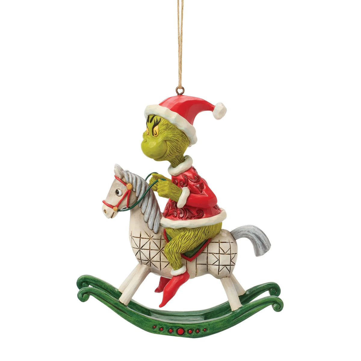 Disney Traditions ENESCO Il Grinch sul cavallo a dondolo Orn