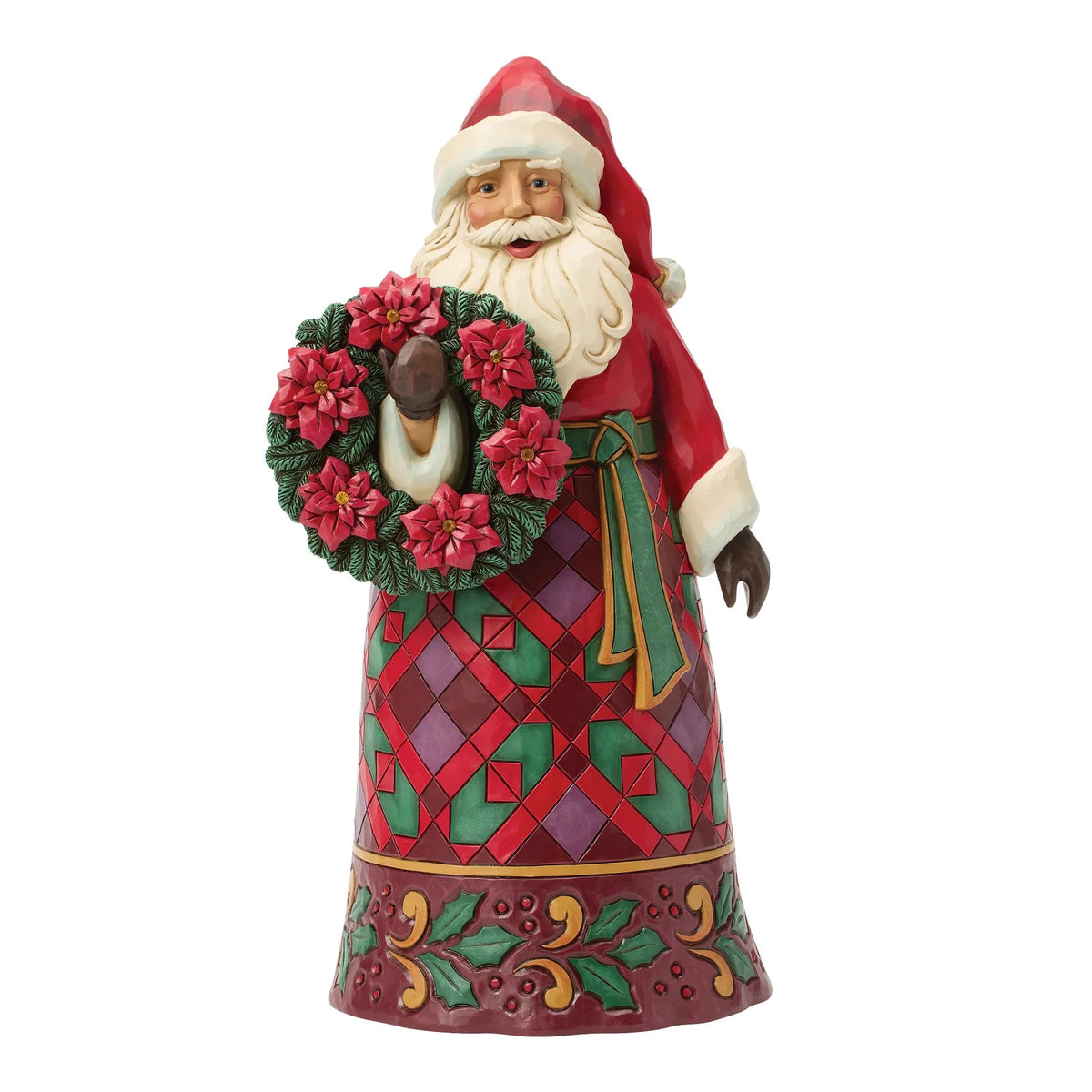 Disney Traditions ENESCO Babbo Natale con ghirlanda e stella di Natale