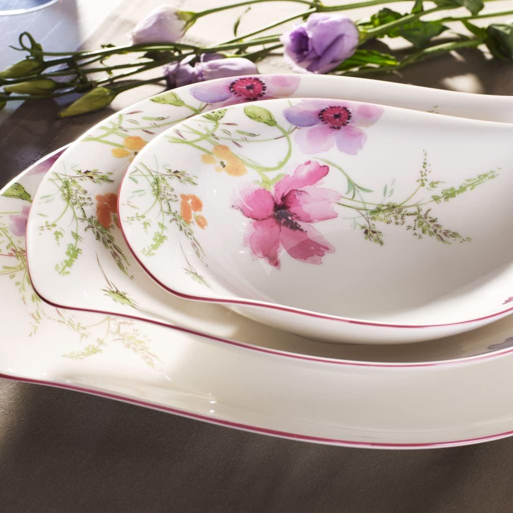 Villeroy & Boch - Coppa  fonda Mariefleur Serve & Salad, Ciotola con Forma snella in Porcellana Premium, Decoro Floreale, Lavabile in lavastoviglie, 29 cm