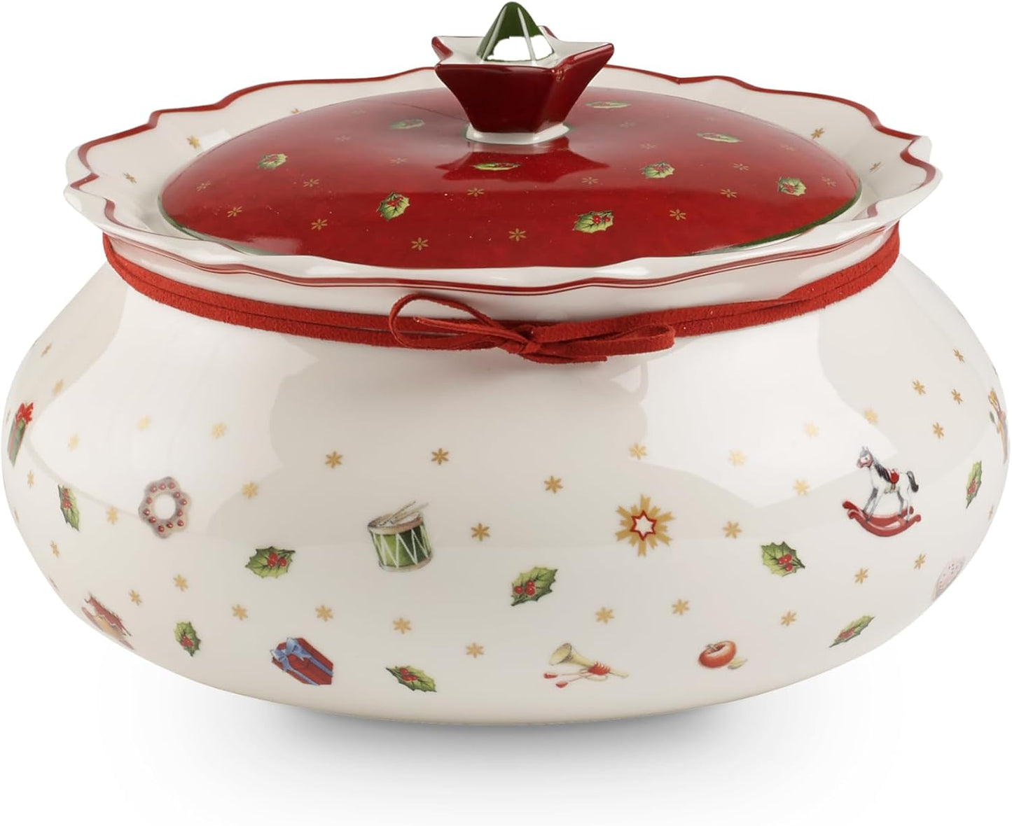 Villeroy & Boch Toy's Delight Biscottiera Media, Porcellana, Bianco/Multicolore, Ø20,5cm