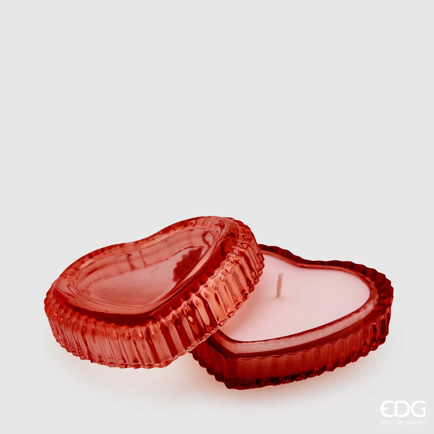 EDG Enzo De Gasperi Candela Cuore H4 D9 cm Rossa