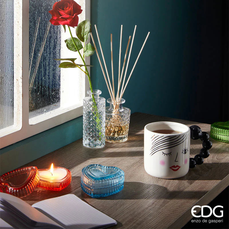 EDG Enzo De Gasperi Candela Cuore H4 D9 cm Rossa