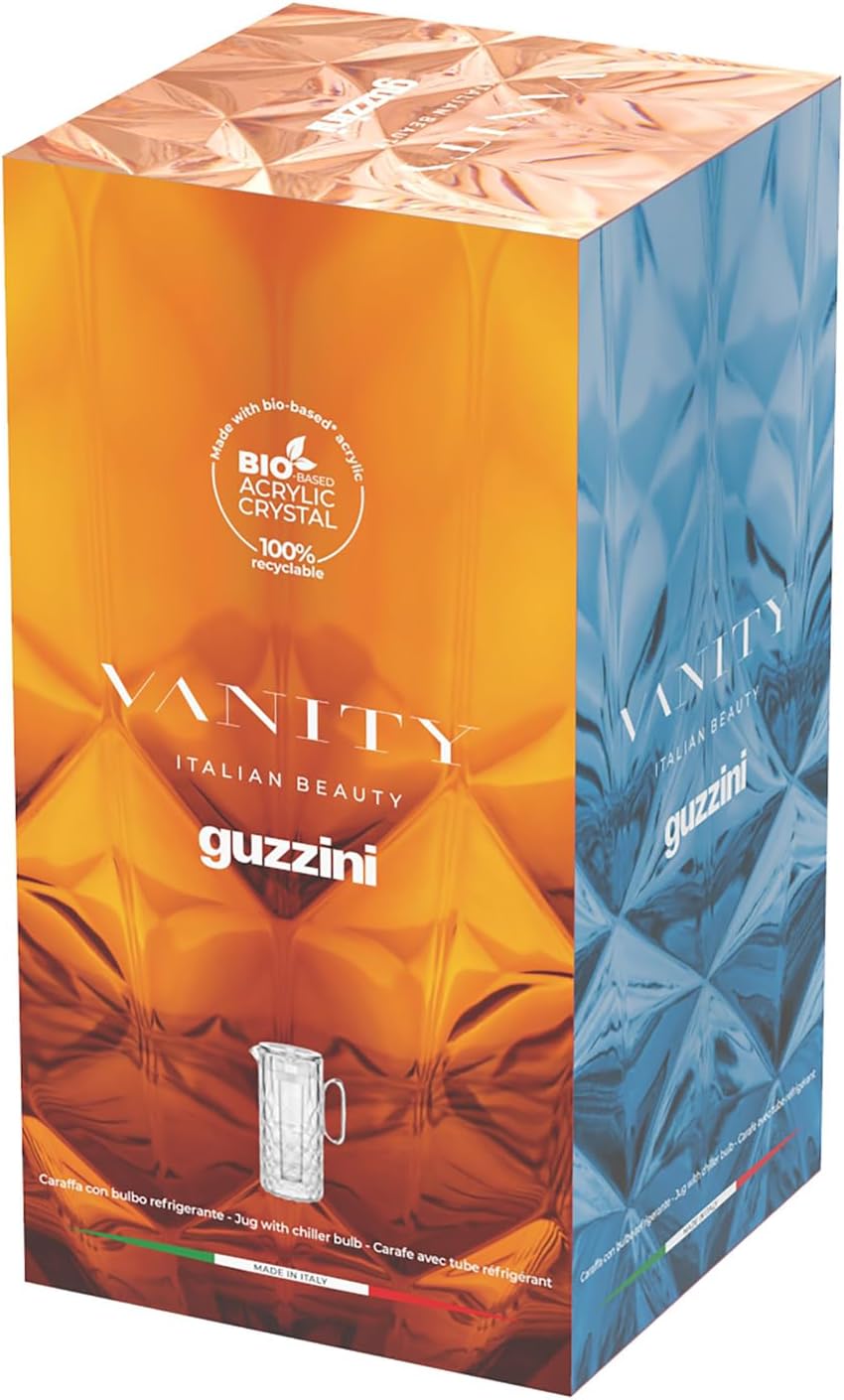 Guzzini - Vanity, Caraffa con bulbo infusore Trasparente in Bio-based SAN e Bio-based SMMA - ARIA