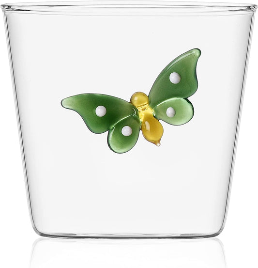 ICHENDORF ICHENDORF BICCHIERE TUMBLER FARFALLA VERDE GARDEN PICNIC