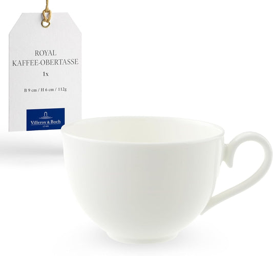 Villeroy & Boch Royal Tazza, 200 ml, Porcellana Premium Bone, Bianco