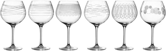 Leonardo Casella 061800 - Set di 6 bicchieri da vino rosso, 630 ml, con motivi, lavabili in lavastoviglie, resistenti agli urti, bicchieri da vino rosso, 6 pezzi