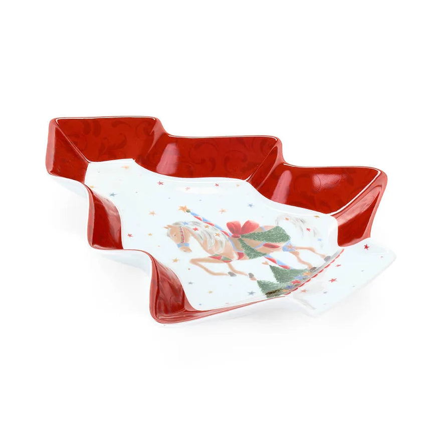 Nuvole di Stoffa Set 2 Piatti albero di natale "Giostra" H19-27 cm