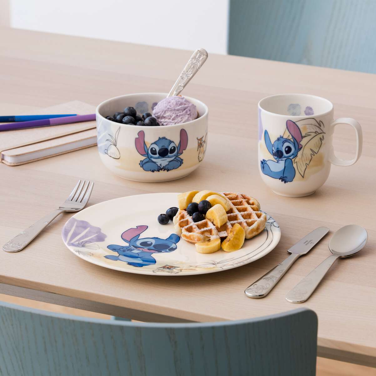 Villeroy & Boch Disney Stitch Set di stoviglie per bambini 7 pz