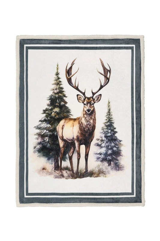 Nuvole di Stoffa Plaid natalizio + confezione "Bosco Incantato" 130x160 cm