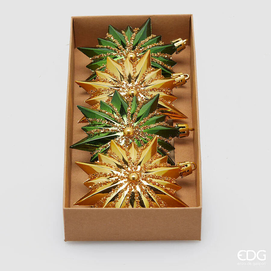 EDG Enzo De Gasperi Set 4 Addobbi Astro Mix  Ø 9 cm.