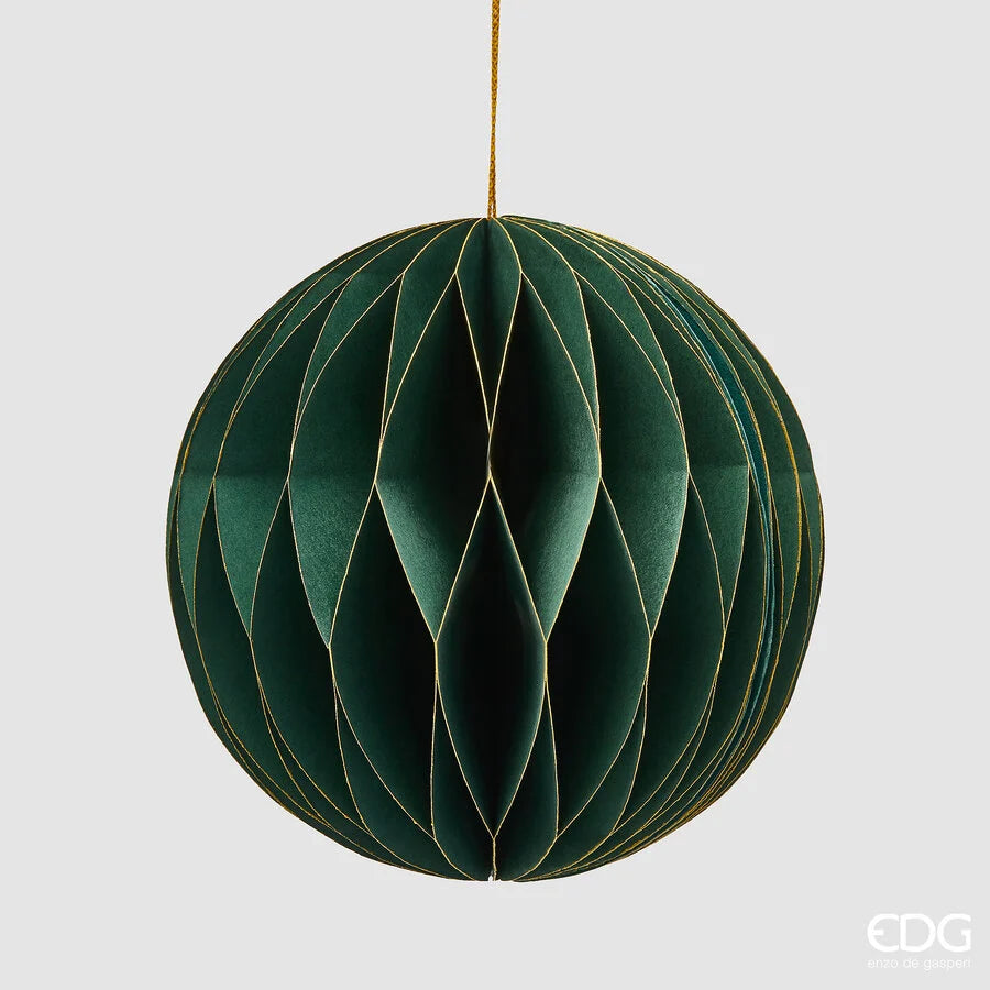 EDG Decoro Origami Addobbo Palla New Verde D20-C6