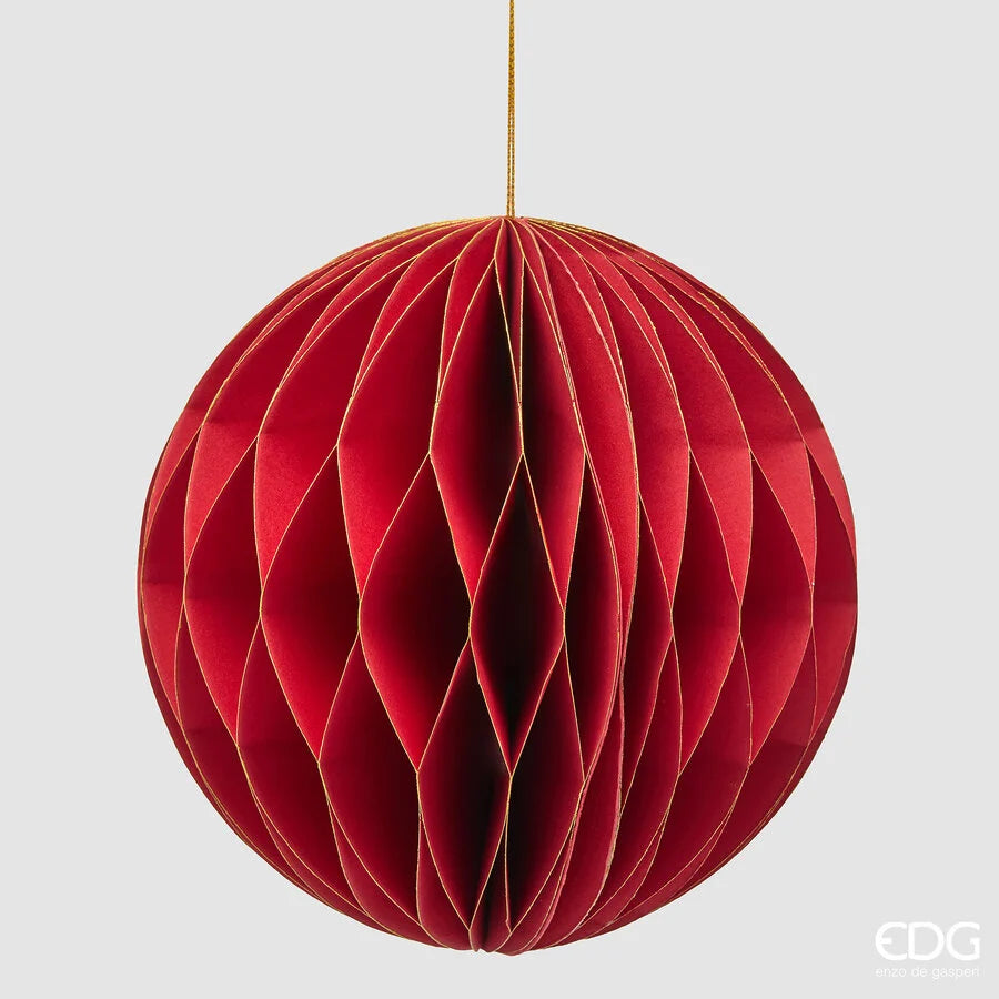 EDG Decoro Origami Addobbo Palla New Rossa D20-C6