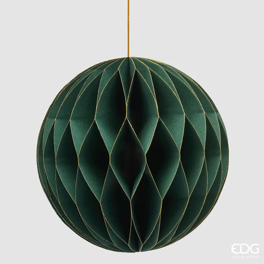 EDG Decoro Origami Addobbo Palla New Verde D20-C6