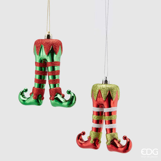 EDG Enzo de Gasperi Set 2 Decorazioni Calze Elfo H11 cm