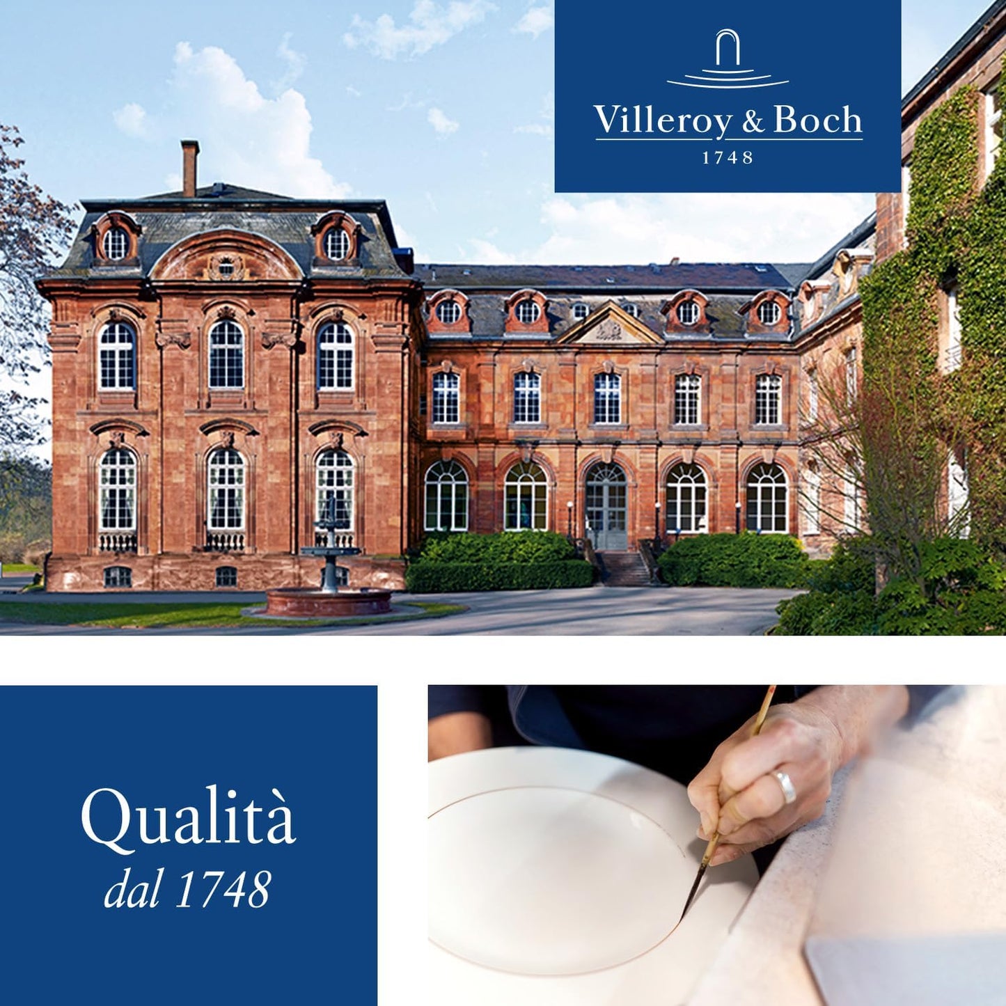 Villeroy & Boch NewWave Doppia Scodella Eye-Catcher Porcellana Premium, Bianco
