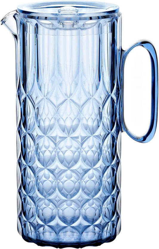 Guzzini - Vanity, Caraffa con coperchio, blu denim, in Bio-based SAN e Bio-based SMMA - ACQUA