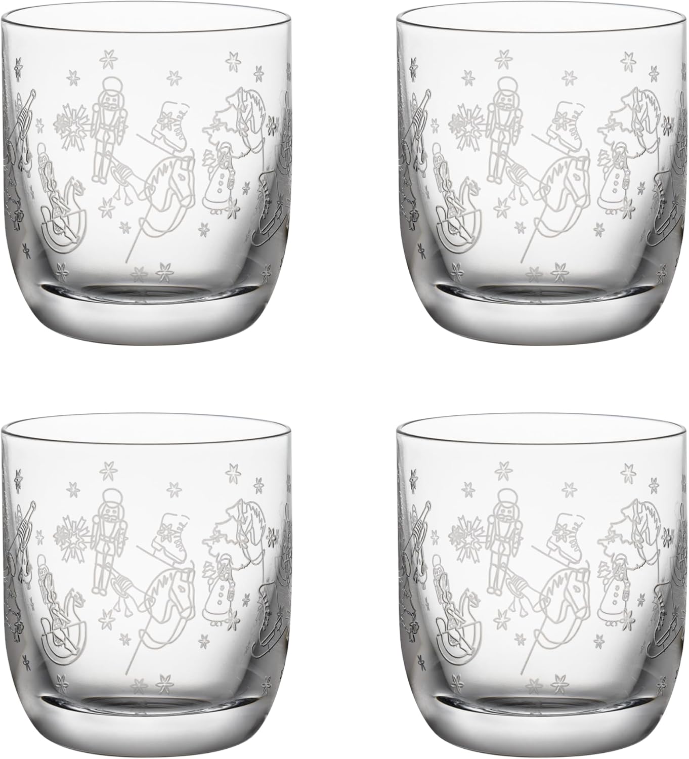 Villeroy & Boch Toy's Delight, da Shot e Liquore, Con Motivo Natalizio, Set 4 pezzi