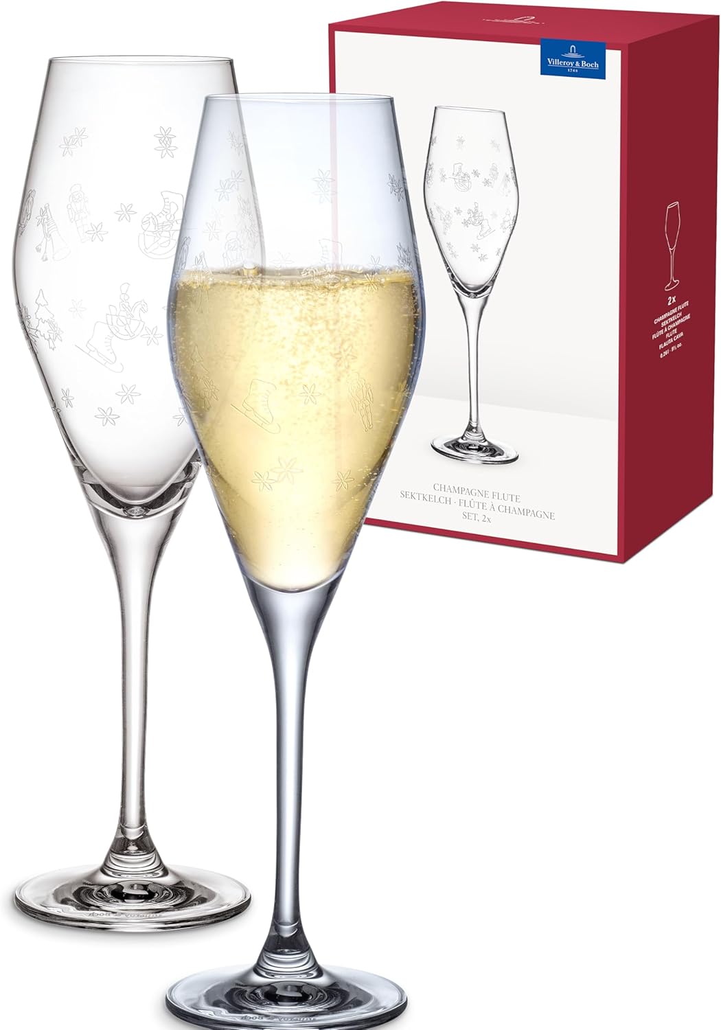 Villeroy & Boch  Calice di Champagne, 0.26 Litri, Glass, Trasparente