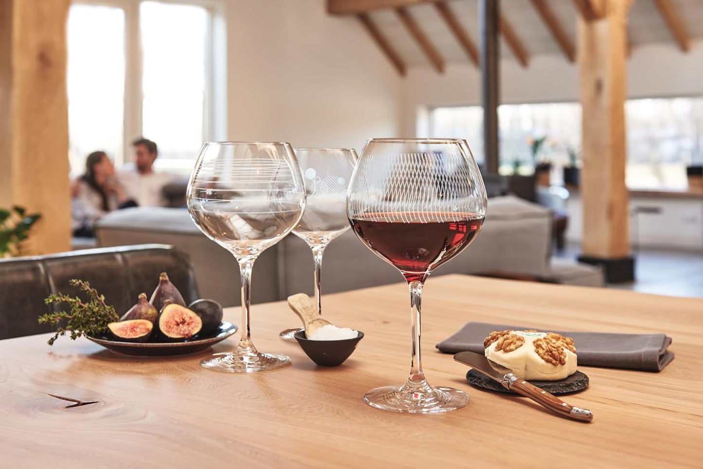 Leonardo Casella 061800 - Set di 6 bicchieri da vino rosso, 630 ml, con motivi, lavabili in lavastoviglie, resistenti agli urti, bicchieri da vino rosso, 6 pezzi
