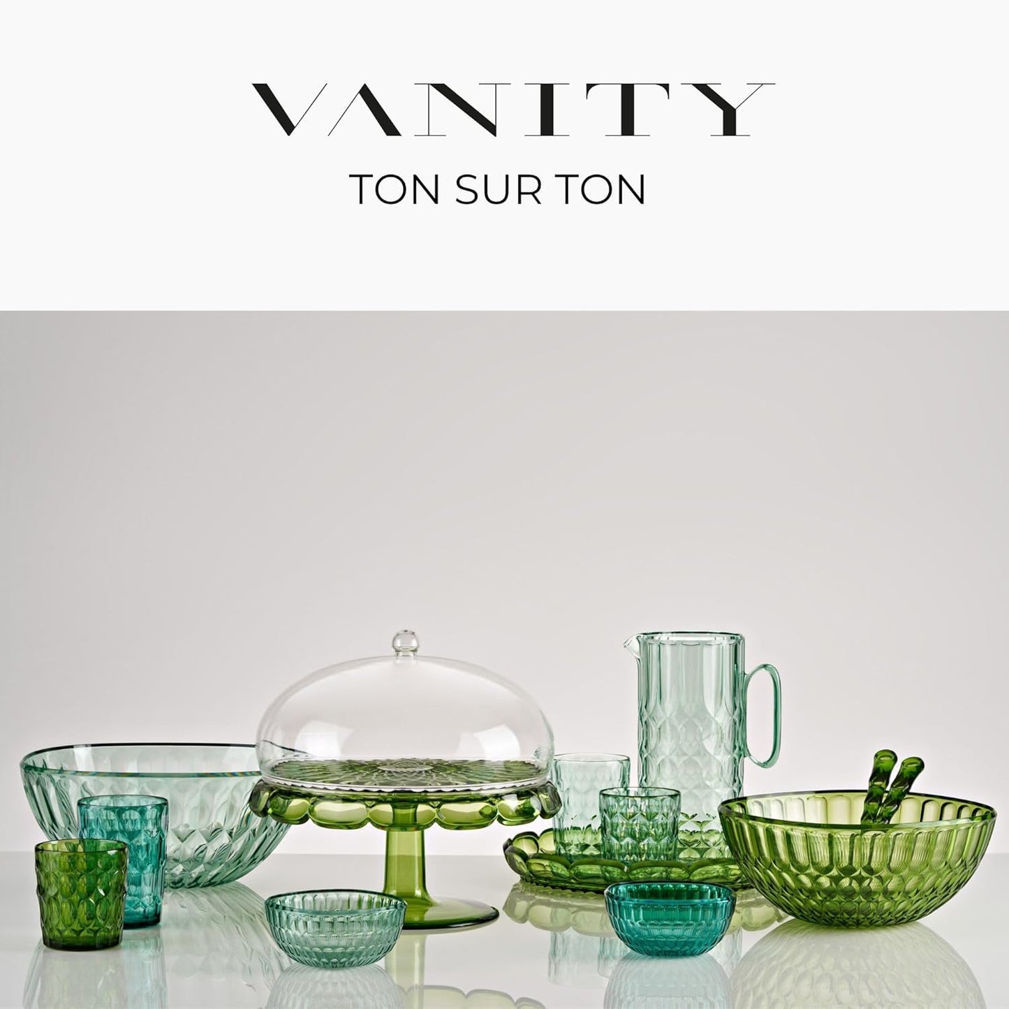 Guzzini - Vanity, Caraffa con coperchio Verde Matcha in Bio-based SAN e Bio-based SMMA - ARIA